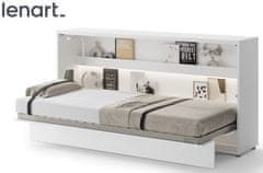 Trianova Postelja v omari Lenart - Bed Concept 06 - 90x200 cm - bela