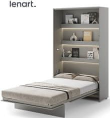 Trianova Postelja v omari Lenart - Bed Concept 02 - 120x200 cm - siva