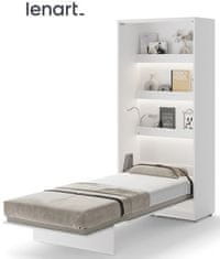 Trianova Postelja v omari Lenart - Bed Concept 03 - 90x200 cm - bela sijaj 