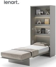 Trianova Postelja v omari Lenart - Bed Concept 03 - 90x200 cm - siva