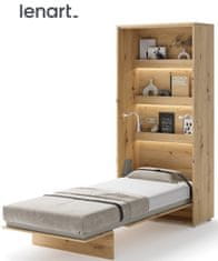 Trianova Postelja v omari Lenart - Bed Concept 03 - 90x200 cm - artisan hrast