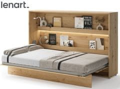 Trianova Postelja v omari Lenart - Bed Concept 05 - 120x200 cm - artisan hrast