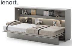 Trianova Postelja v omari Lenart - Bed Concept 06 - 90x200 cm - siva