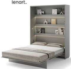 Trianova Postelja v omari Lenart - Bed Concept 12 - 160x200 cm - siva