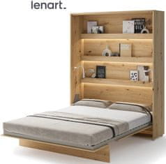 Trianova Postelja v omari Lenart - Bed Concept 12 - 160x200 cm - artisan hrast