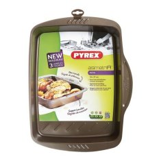 NEW Pladenj za v Pečico s Prevleko proti Sprijemanju Pyrex Asimetria Galvanizirano Jeklo (35 x 27 cm)