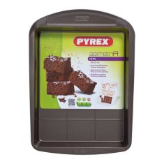 NEW Pekač za pečico Brownies Pyrex Asimetria Galvanizirano Jeklo (28 x 22 cm)