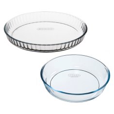 NEW Komplet posod za pečico Pyrex Bake&Enjoy Prozorno Borosilikatno steklo (Ø 28 cm) (2 pcs)