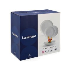 NEW Veselă Luminarc Carine Siva Steklo (18 pcs)