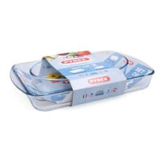 NEW Komplet posod za pečico Pyrex Essentials Borosilikatno steklo (30 x 21 cm + 40 x 27 cm) (2 pcs)