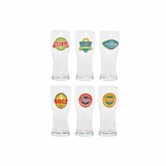 NEW Kozarec za pivo DKD Home Decor Prozorno Kristal (500 ml) (6 pcs) (7 x 7 x 18 cm)