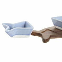 NEW Set za Aperitiv DKD Home Decor 36 x 9,7 x 1,3 cm Porcelan Modra Akacija Sredozemsko