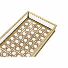 NEW Pladenj DKD Home Decor Zlat Kovina Kristal 20 x 10 x 3 cm