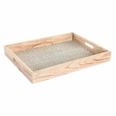 NEW Pladenj za prigrizke DKD Home Decor Naraven Les MDF Boho Slečeno (40 x 30 x 5 cm)