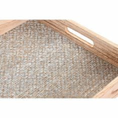 NEW Pladenj za prigrizke DKD Home Decor Naraven Les MDF Boho Slečeno (40 x 30 x 5 cm)