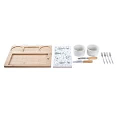 NEW Set za Aperitiv DKD Home Decor Bela Zelena Bambus Gres (25 x 20 x 8 cm)