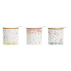 Miramarket Posoda za sladko DKD Home Decor Vichy Bambus Dolomite (7,5 x 7,5 x 7,5 cm) (3 kosov)