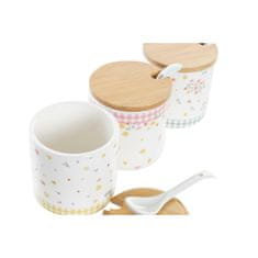 Miramarket Posoda za sladko DKD Home Decor Vichy Bambus Dolomite (7,5 x 7,5 x 7,5 cm) (3 kosov)