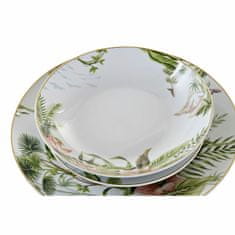 Miramarket Set Posode DKD Home Decor Tropical Porcelan (18 pcs)