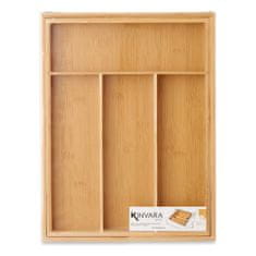 Miramarket Organizator jedilnega pribora Raztegljiv Rjava Bambus (29 x 5 x 38 cm)