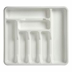 Miramarket Organizator jedilnega pribora Bela Plastika (39 x 4,5 x 42,5 cm) (15 kosov)