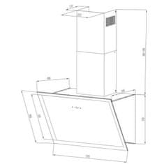 Miramarket Kuhinjska napa Continental Edison CEH6052FULLB1 60 cm 483,9 m3/h 58 dB