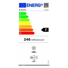 NEW Zamrzovalnik Aspes ACV244 145 x 54 cm 188 l Bela