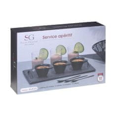 NEW Set za Aperitiv Secret de Gourmet Črna Tabla 10 Kosi