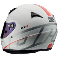 NEW Čelada OMP KJ8 EVO CMR Karting Bela L Otroci 58-59