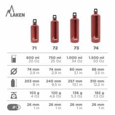 Miramarket Steklenica z vodo Laken Futura Siva Svetlo siva (0,6 L)