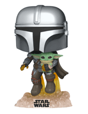 Funko POP Star Wars Mandalorian figura, Mando z Jet Packom #402