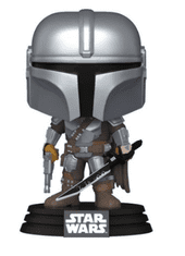 Funko POP Star Wars Mandalorian figura, Mandalorian z darksaberjem #66