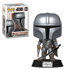 Funko POP Star Wars Mandalorian figura, Mandalorian z darksaberjem #66