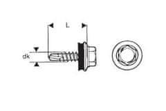 Boxman SAMOREZILNI VIJAK 4,8*20 MM RAL 7035