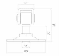 Boxman NASTAVLJIV TEČAJ S PLOŠČO 16 MM 80*80*3 MM