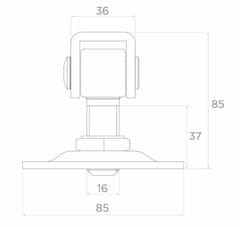 Boxman NASTAVLJIV TEČAJ S PLOŠČO 16 MM 85*55*3 MM