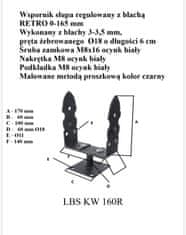 Boxman PODSTAVEK ZA DROG NASTAVLJIV 0-165 MM ZA RETRO KVADRAT