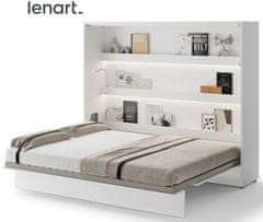 Trianova Postelja v omari Lenart - Bed Concept 14 - 160x200 cm - bela sijaj 