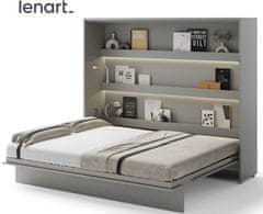 Trianova Postelja v omari Lenart - Bed Concept 14 - 160x200 cm - siva