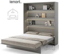 Trianova Postelja v omari Lenart - Bed Concept 13 - 180x200 cm - siva