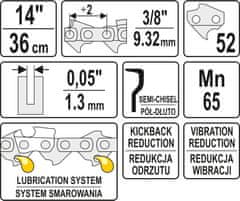 Boxman VERIGA ZA REZANJE Z MOTORNO ŽAGO 14'' 3/8'' 1,3 MM 52Z