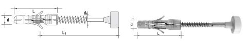 Boxman WC PRITRDILNI ZATIČ KPL-2PCS 10/6 * 80MM