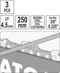 Boxman OKROGLA PILICA ZA VERIŽICO 4,5 MM 3 KOSI.