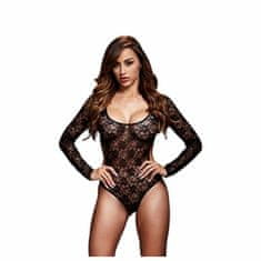 Baci Lingerie Črn Čipkast Bodysuit z Zadnjim Izrezom Ena Velikost Baci Lingerie BW3102 Črna Ena velikost