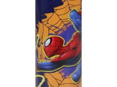 MARVEL COMICS SpiderMan Aluminijasta Steklenica, Temno Modra s Trakom in Oznako 600 ml 