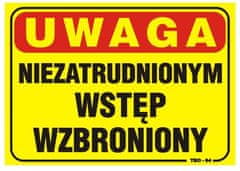 Boxman DESKA 35*25CM POZORNOST: BREZPOSELNI NIMAJO DOSTOPA