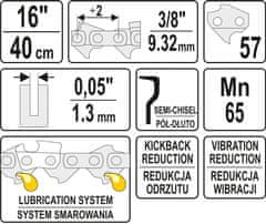 Boxman VERIGA ZA REZANJE Z MOTORNO ŽAGO 16'' 3/8'' 1,3 MM 57Z