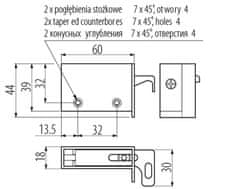 Boxman KUHINJSKI OBEŠALNIK NOV P/L BEL (2 KOSA)