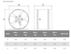 Noah KANALSKI INDUSTRIJSKI VENTILATOR ARW 200, KOVINSKI