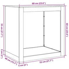 Vidaxl Stojalo za drva 60x40x60 cm pocinkano jeklo